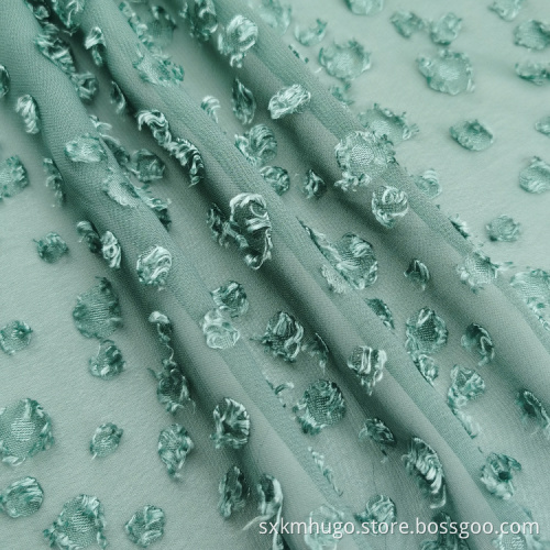 Polyester Silk Chiffon Jacquard Dobby Fabric